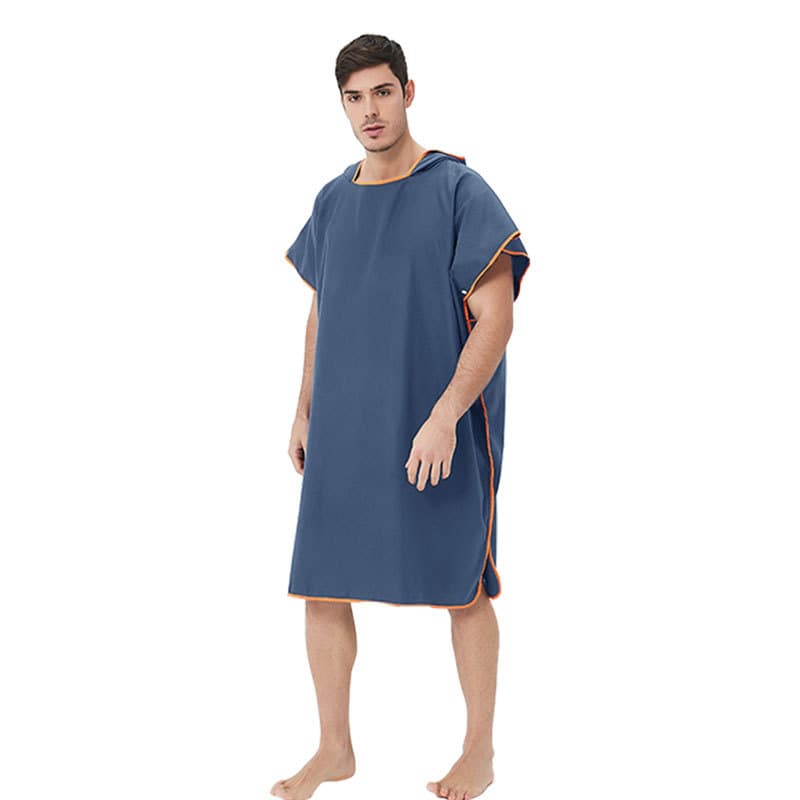 Microfiber Bath Robe Poncho with Hood
