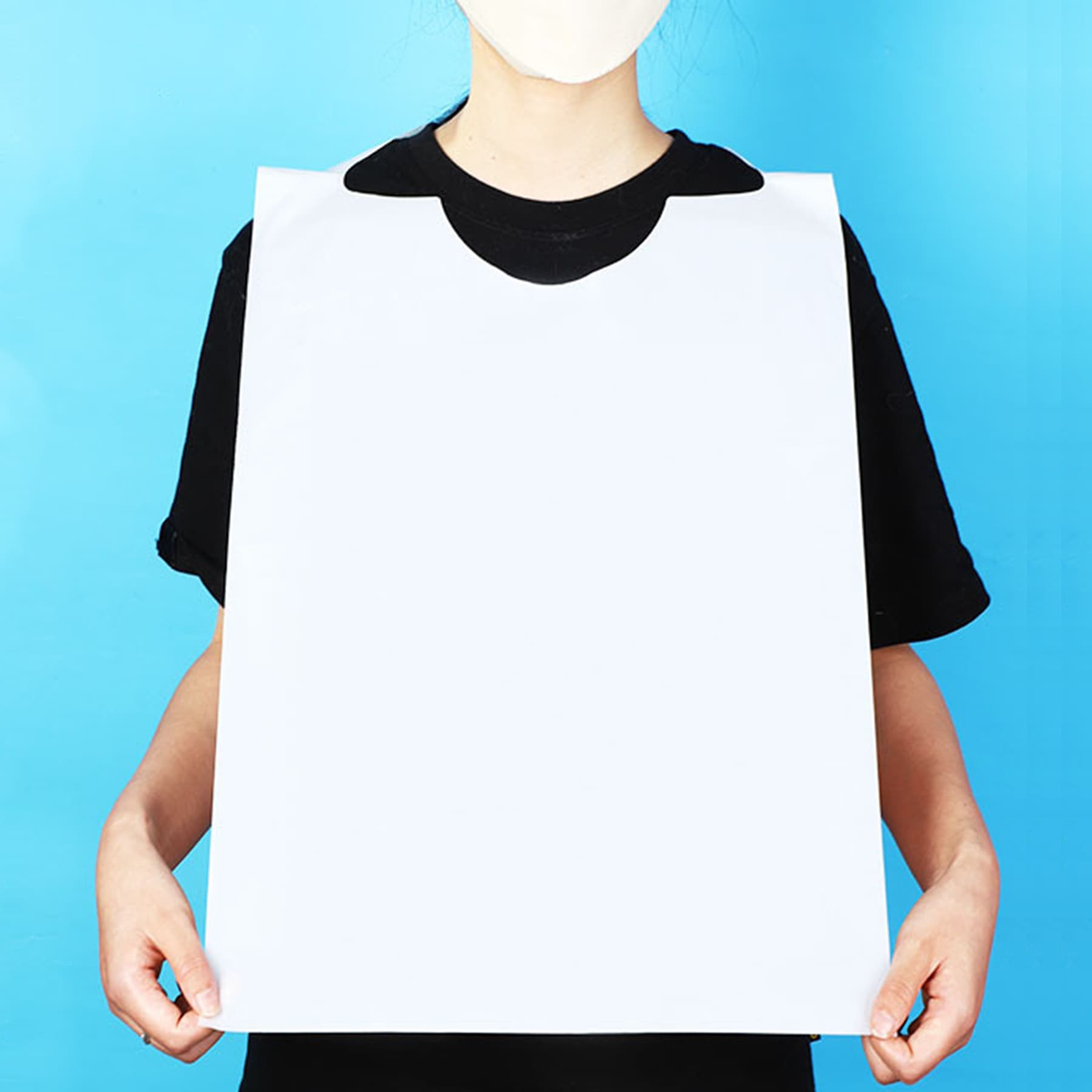 14" X 24" Disposable Adult Poly Lobster/Seafood Bib thumbnail 2