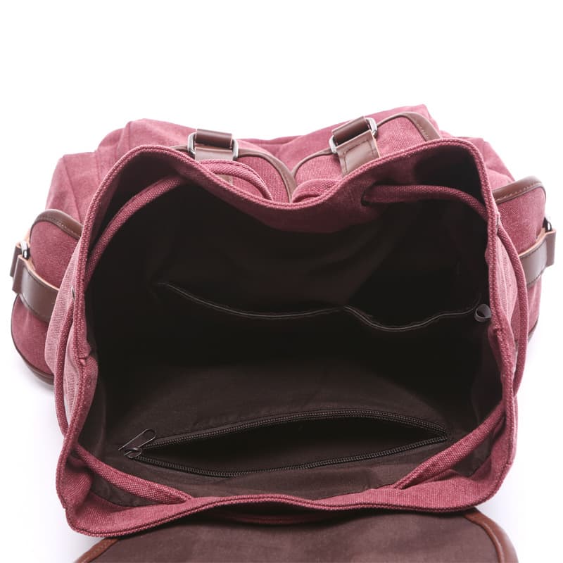 Women’s Backpack Solid Color Multi-Pocket Outdoor Travel Bag thumbnail 6