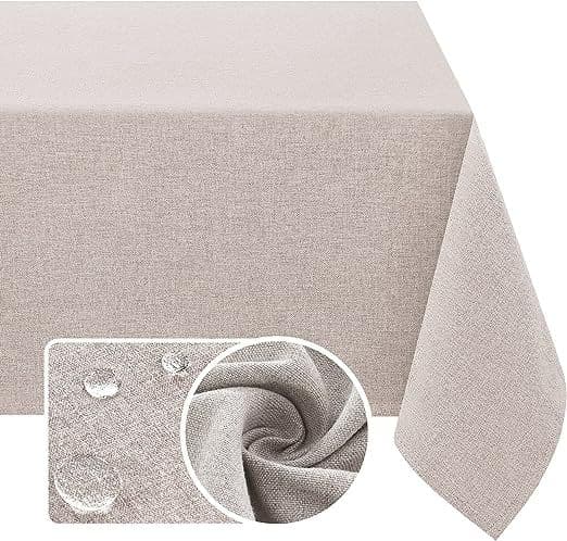 Nature Faux Linen Tablecloths Rectangle thumbnail 2