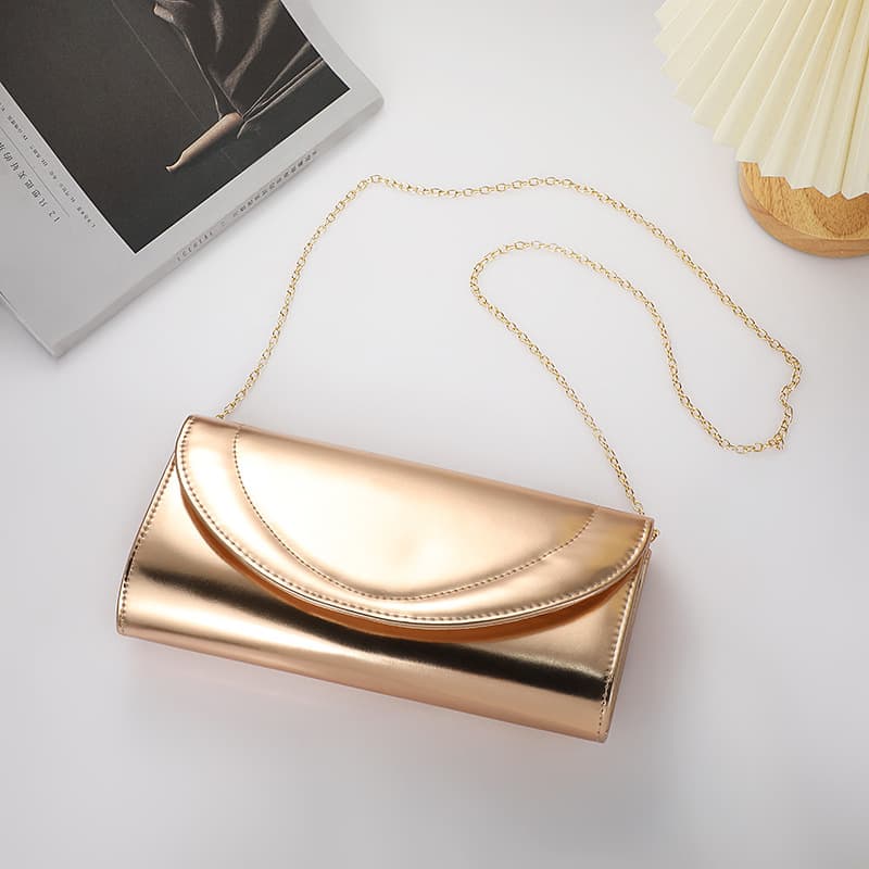 Genuine Leather Golden Dinner Crossbody Bag thumbnail 4