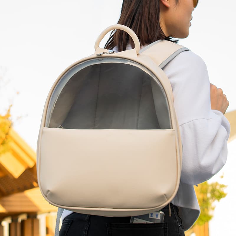 PVC And Leather Pet Backpack thumbnail 5