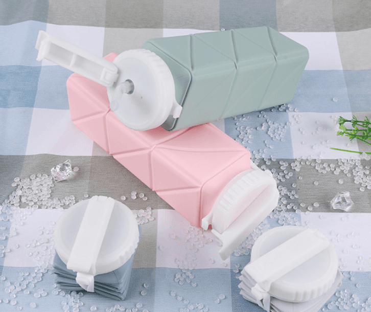 20.7oz Collapsible Water Bottles Leakproof With Straw Lid thumbnail 2