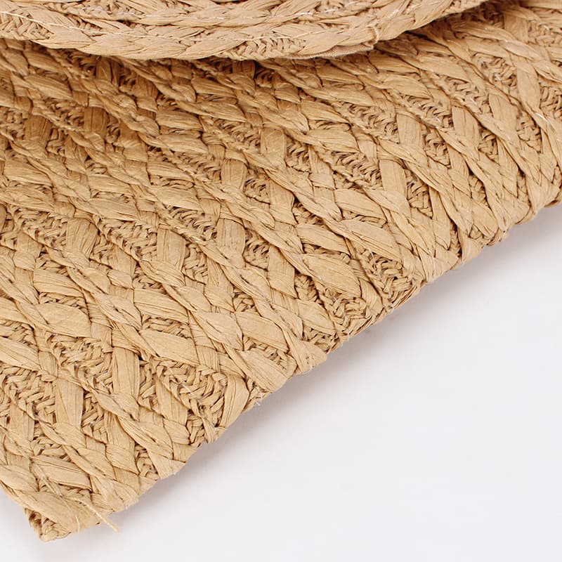 Natural Straw Bag Hand Woven Round Handle Handbags Retro thumbnail 5