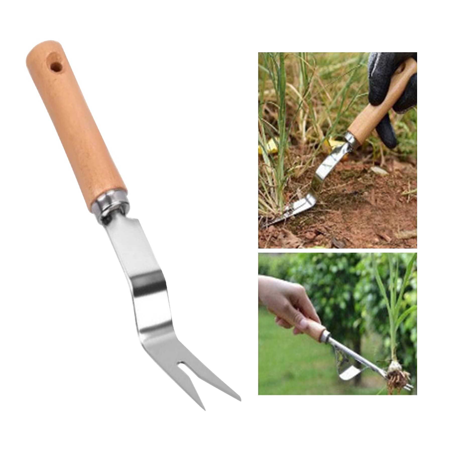 Garden Mini Hand Digging Weeder with metal base thumbnail 5