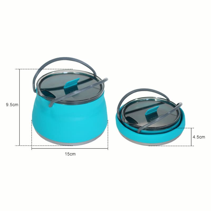Outdoor Portable Kettle Folding Silicone Teapot Set thumbnail 6