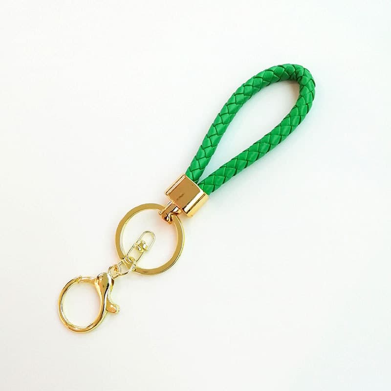 Braided PU Leather Keychain