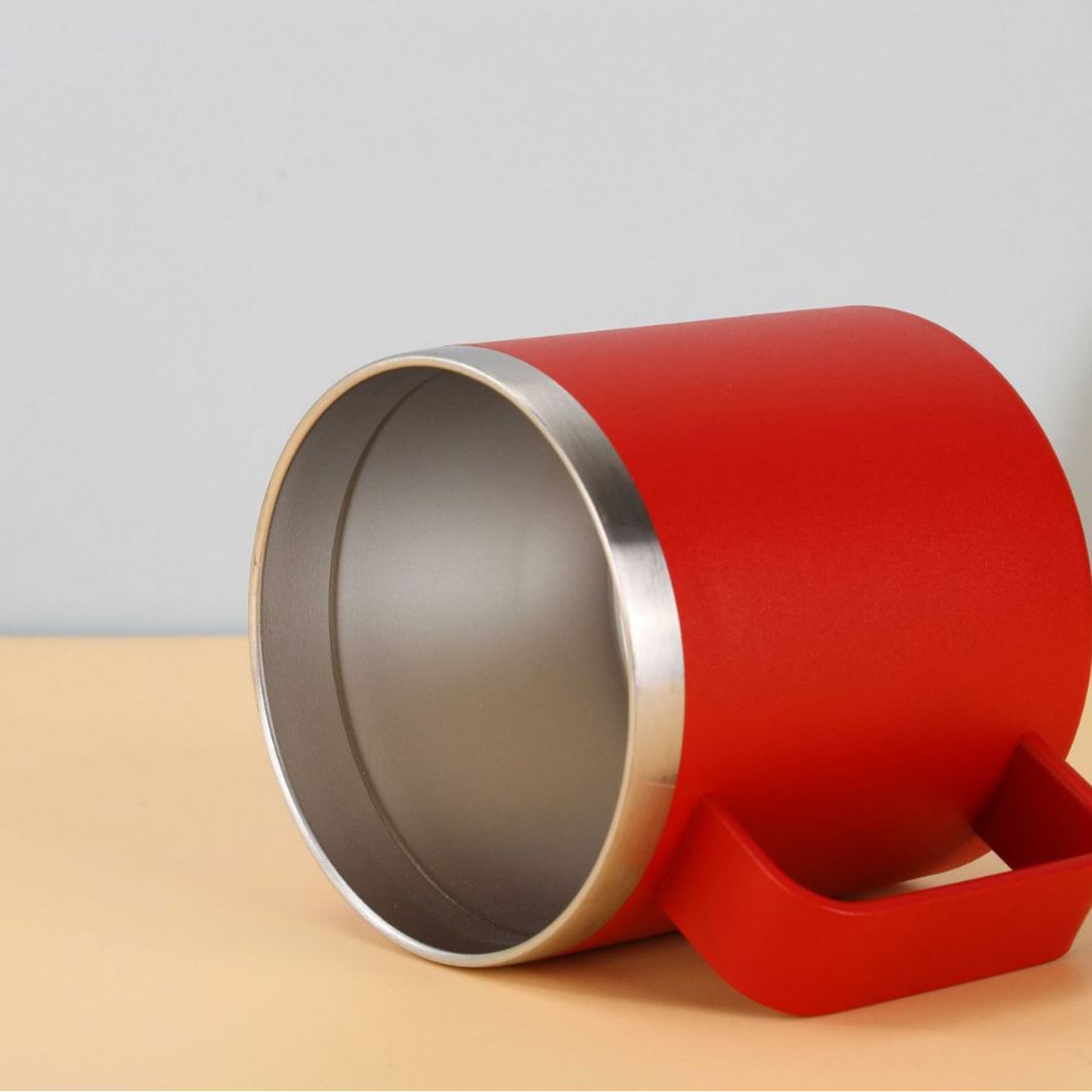 14Oz Stainless Steel Vacuum Camping Mug With Handle thumbnail 12