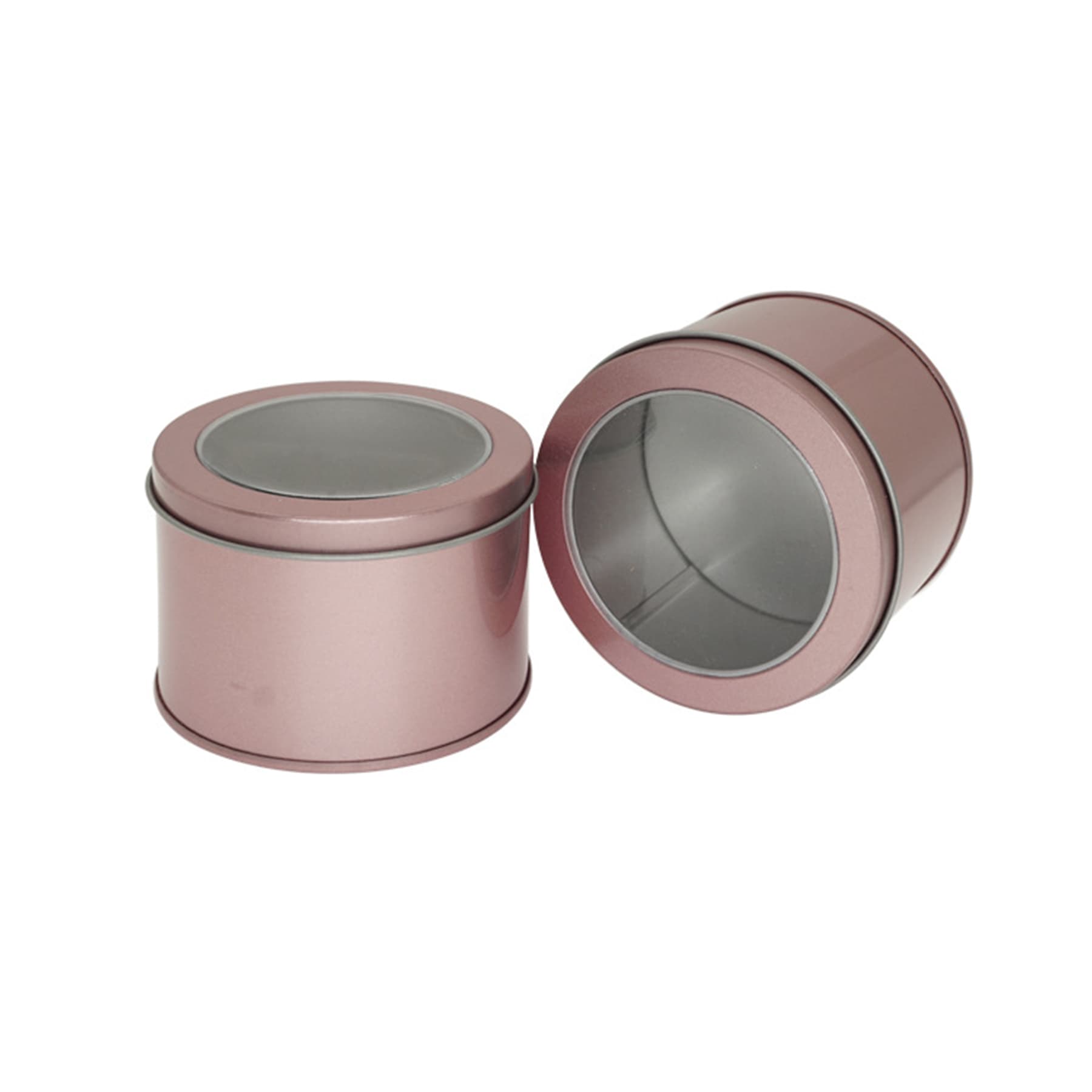 Round Metal Tin With Clear Top thumbnail 5