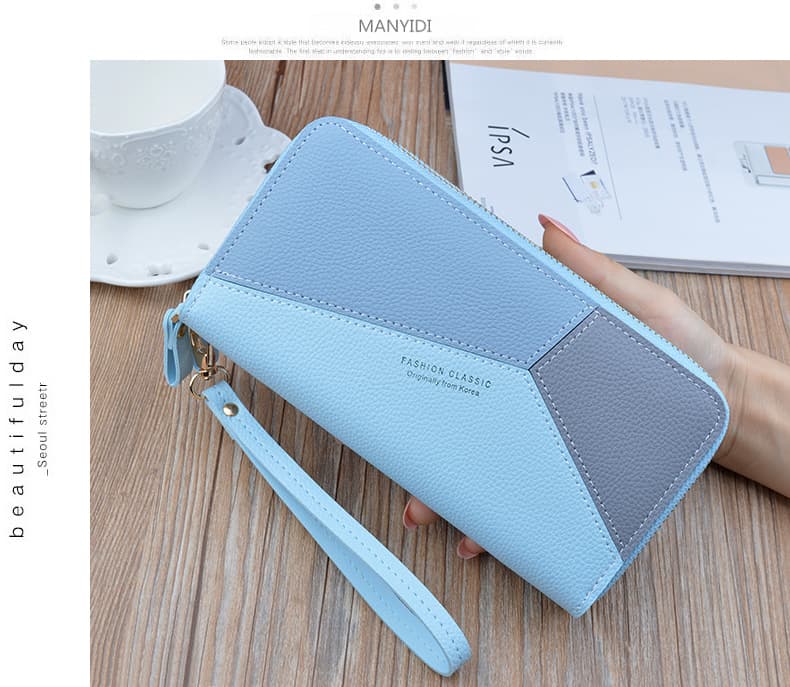 Long Large Capacity Double Zippered Women’s Wallet