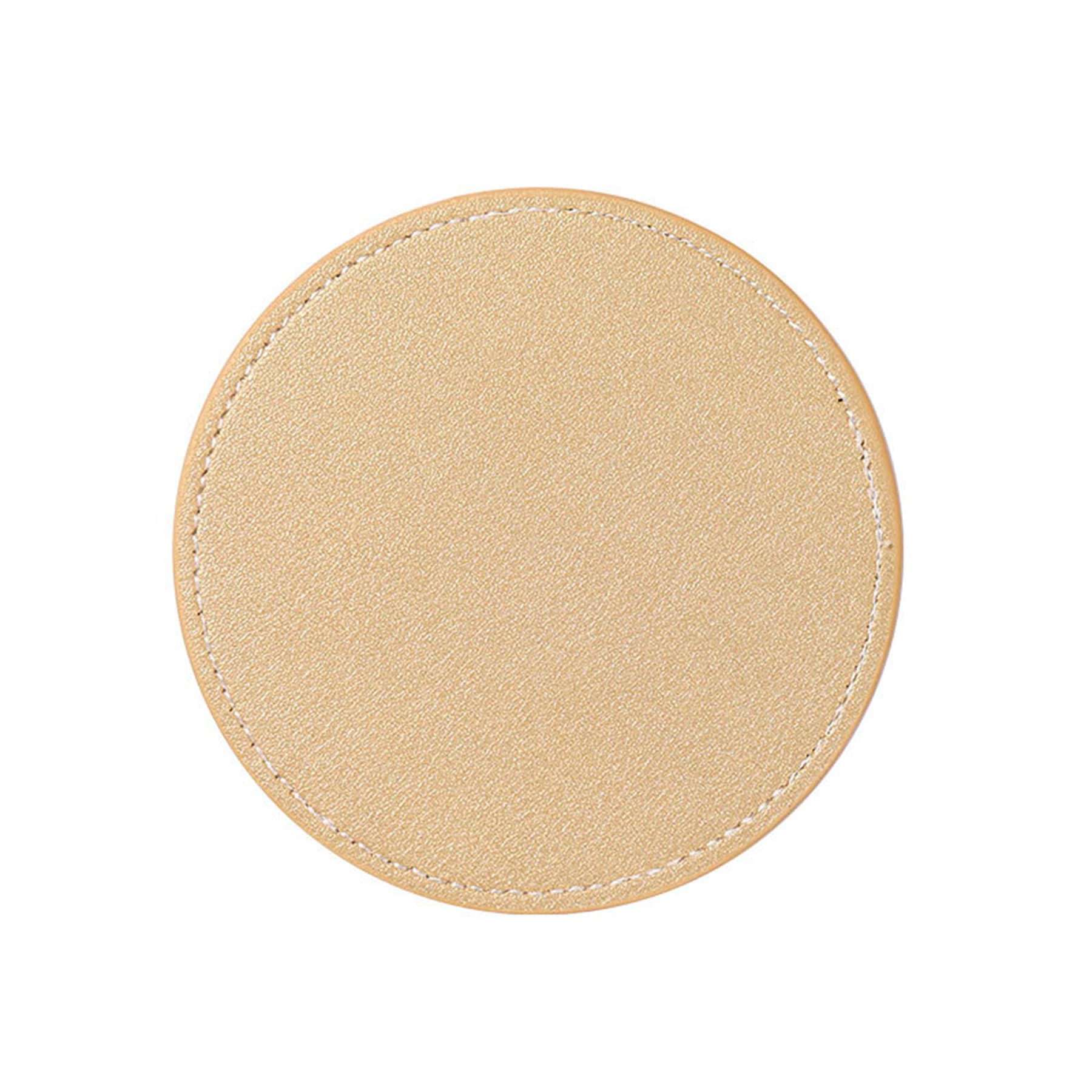 Leather 4-Round Coaster Set thumbnail 5