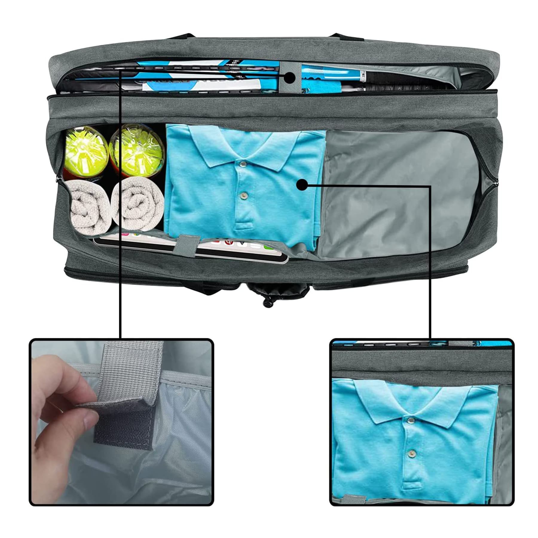 Tennis Bag Holds 7 Rackets thumbnail 4