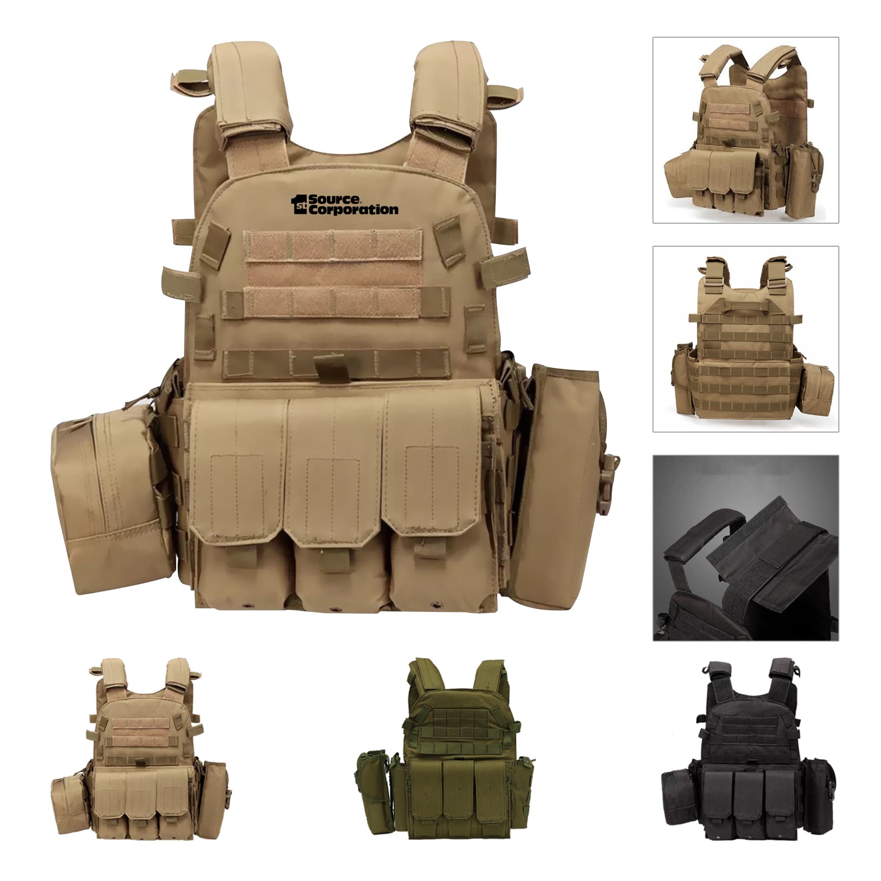 Tactical Vest Security Training Pouch Protective Waistcoat