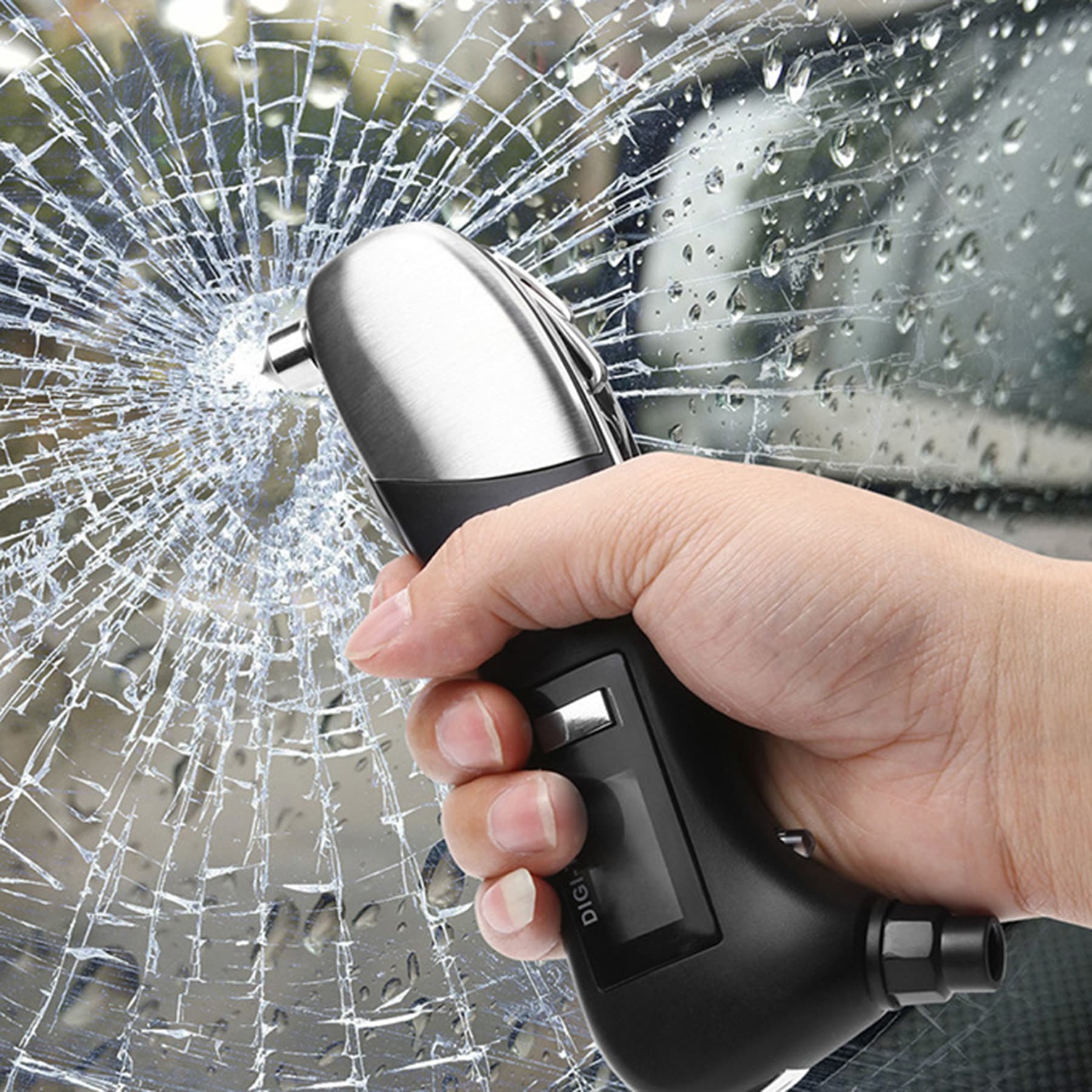 Safety Hammer Multi-Tool W/Digital Tire Gauge thumbnail 5