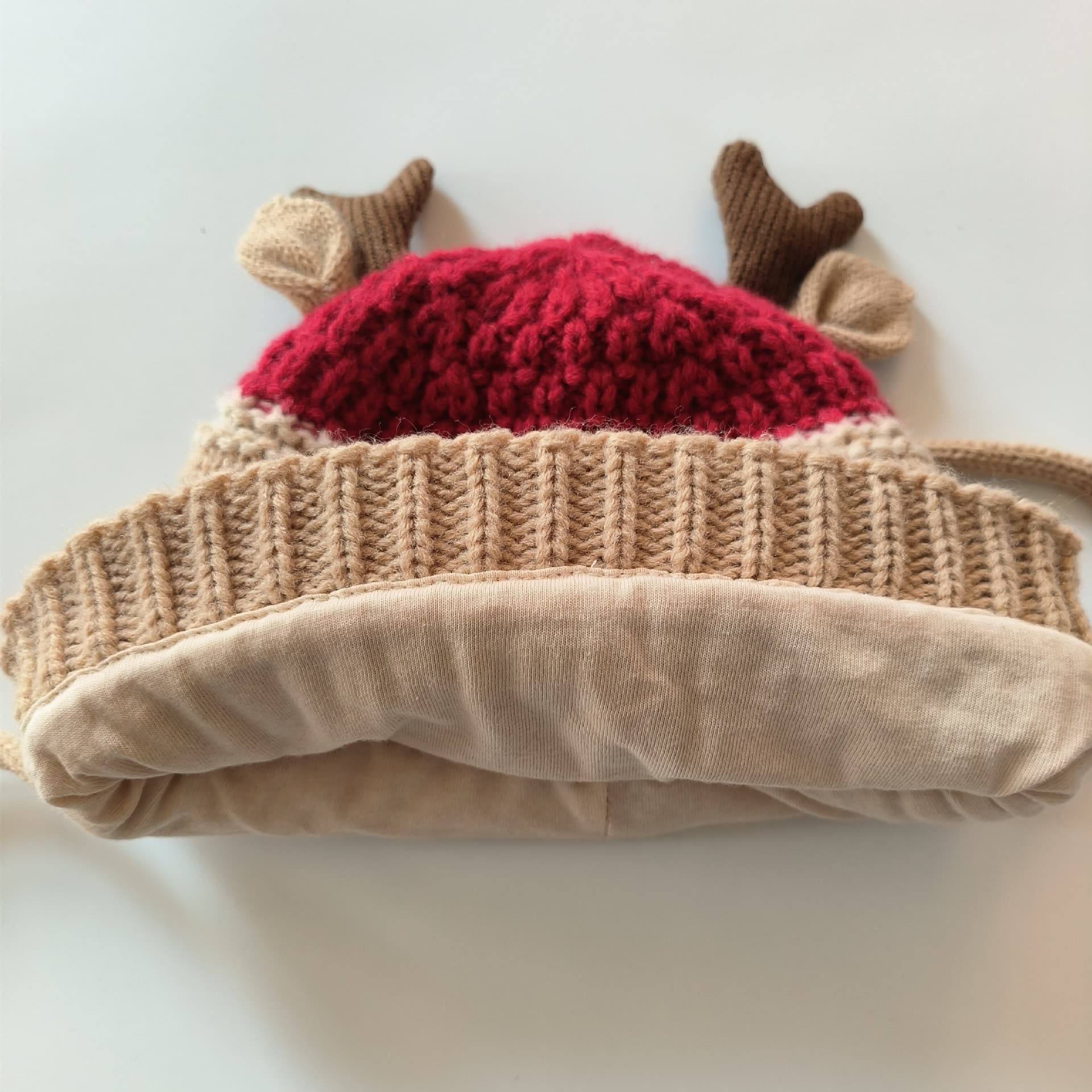 Kids Toddler Knit Elk Antlers Hat Scarf Set for Christmas thumbnail 6