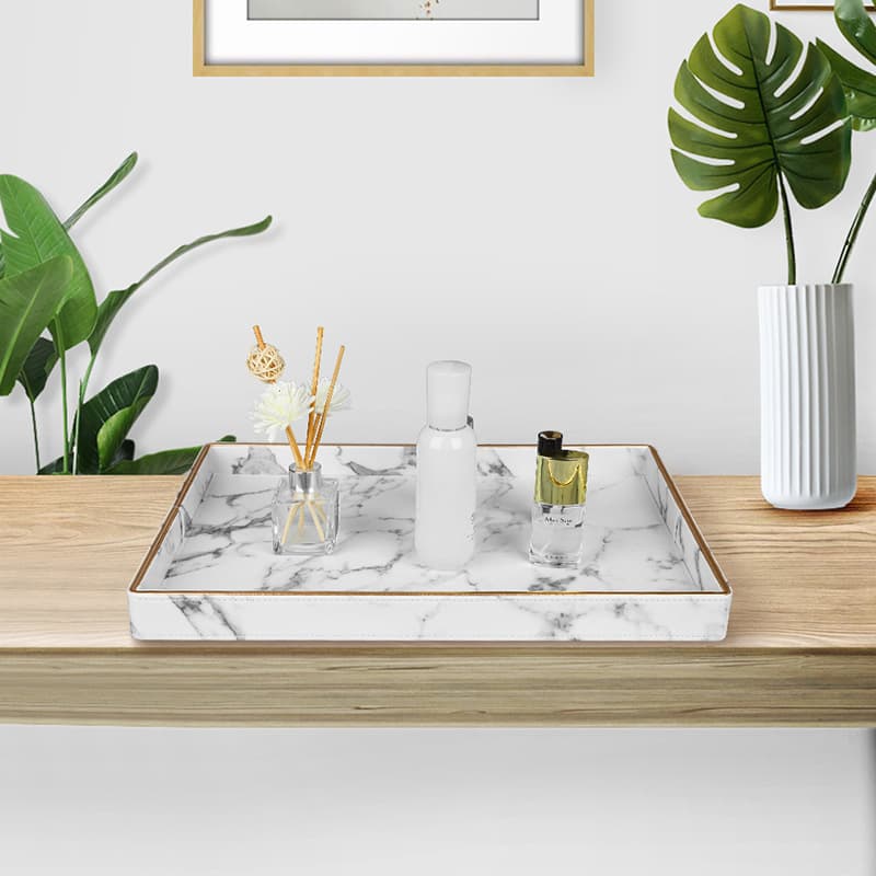 Marbled Pattern PU Gilt Tray thumbnail 2