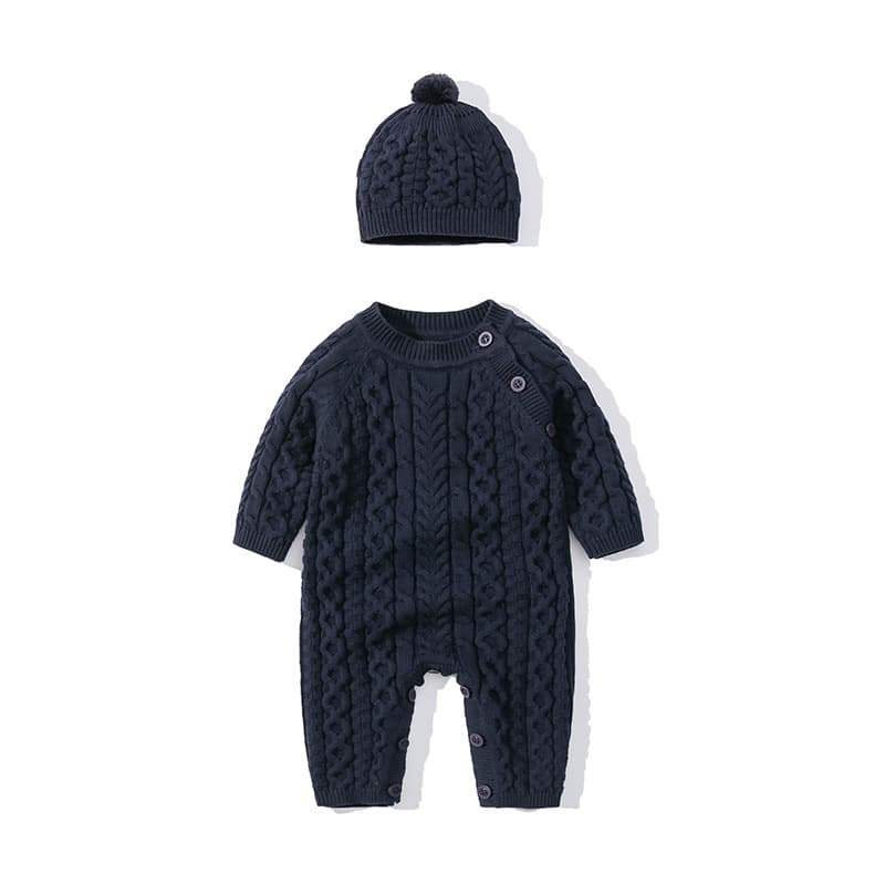 Baby Long Sleeve Jumpsuit Clothes With Hat thumbnail 2