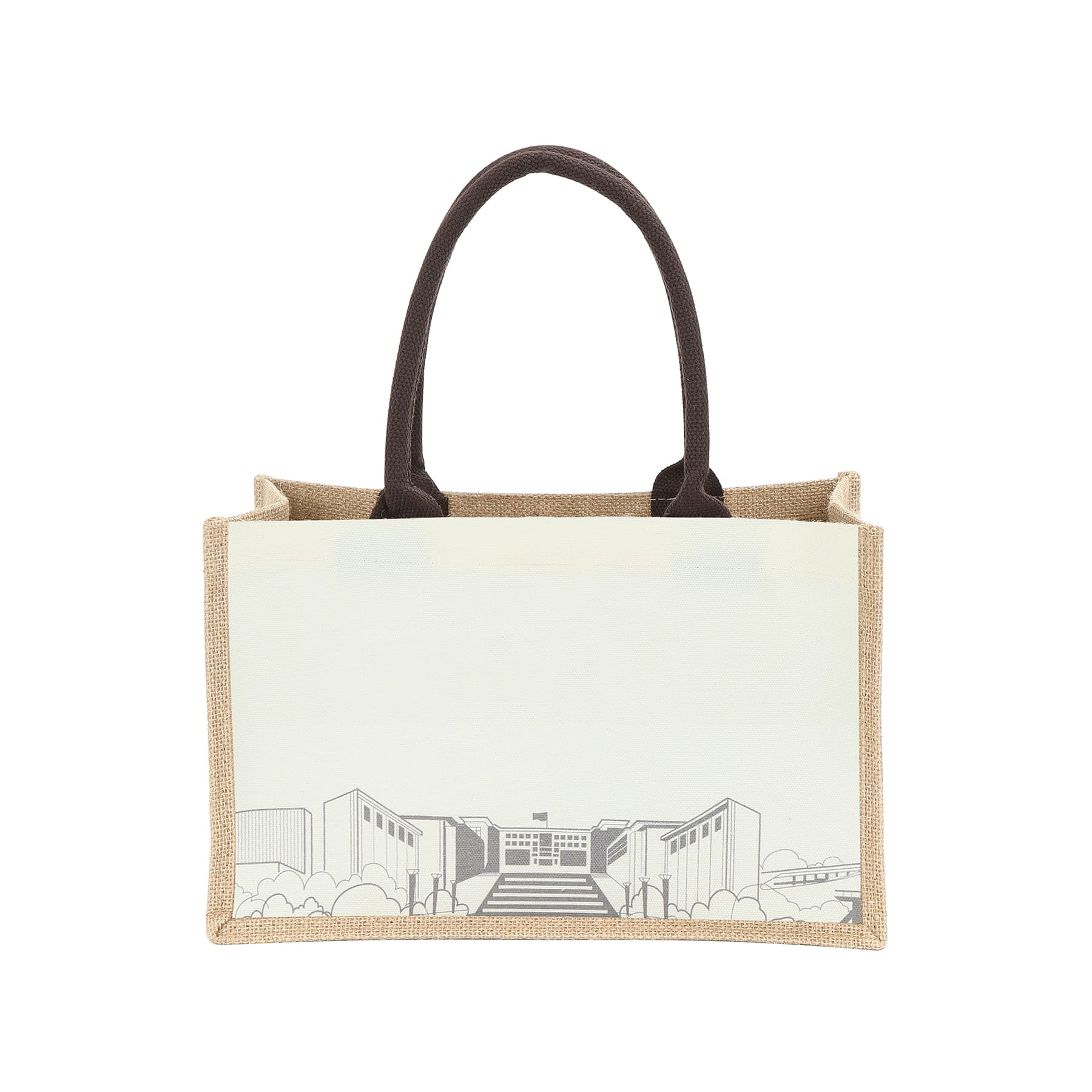 Jute Canvas Two Tune Tote Bag- Full Colored Imprint thumbnail 4