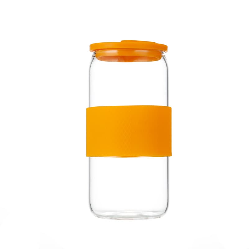 16oz Can Shaped Glass Cups with Silicone Sleeve thumbnail 8