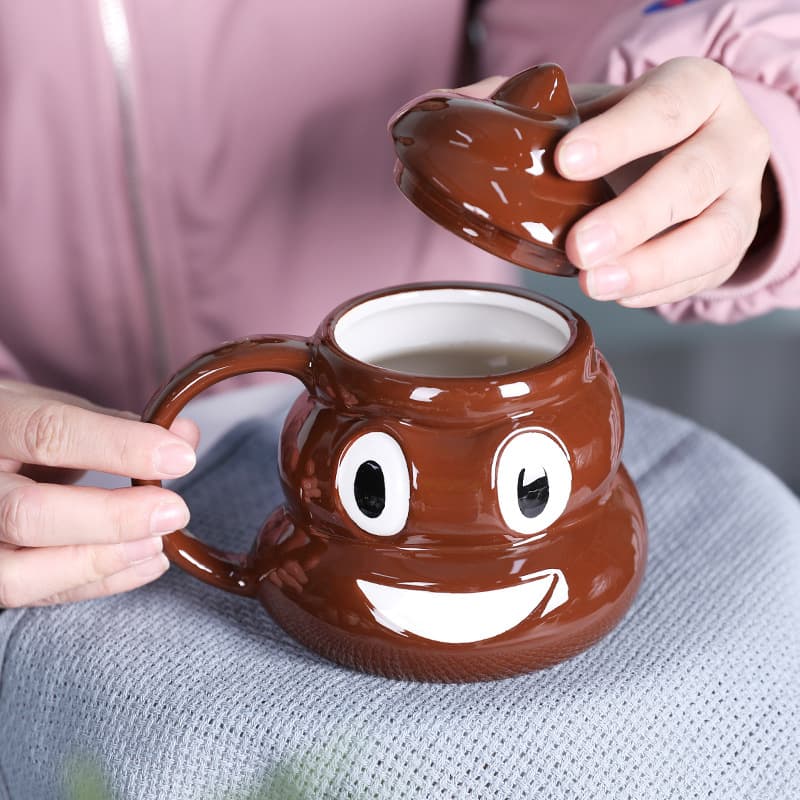 16 Oz Ceramic Funny Poop Shaped Mugs thumbnail 3