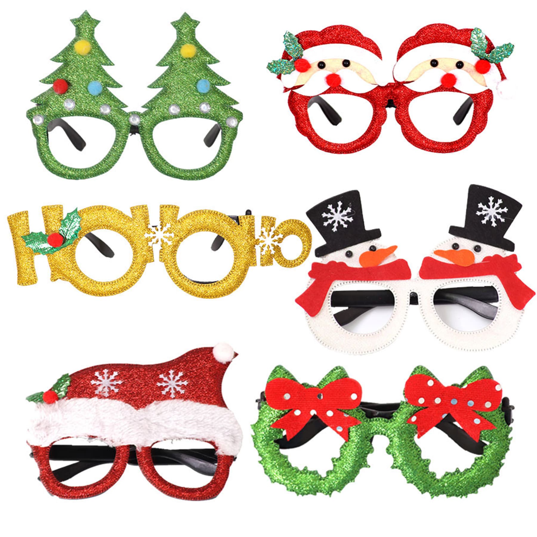 Christmas Decorated Plastic Glasses thumbnail 36