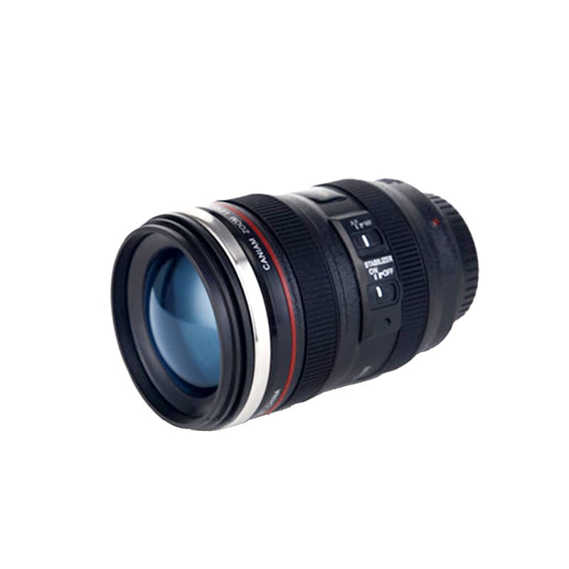 Stainless Steel Camera Lens Coffee Mug With Lid thumbnail 4