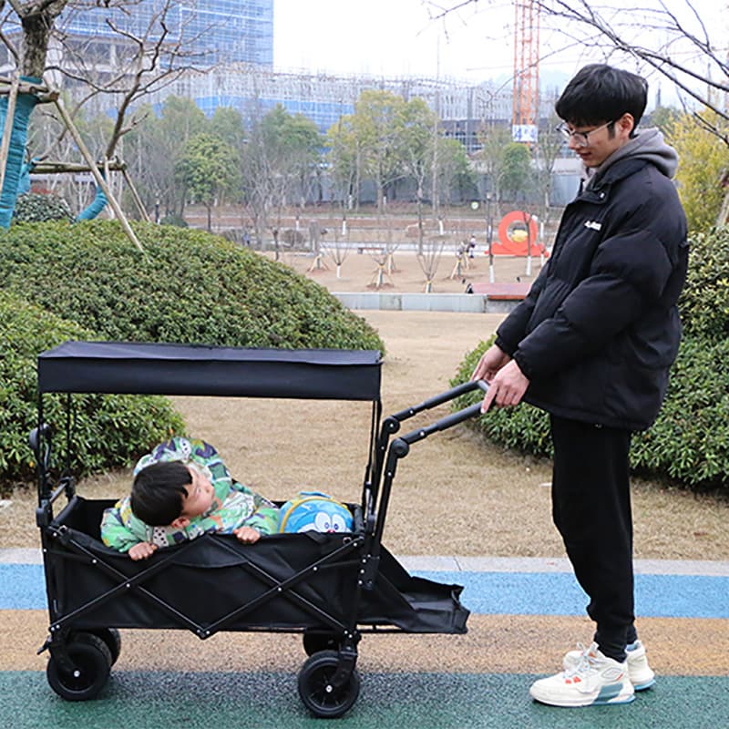 Outdoor Removable Canopy Camping Collapsible Wagon thumbnail 3