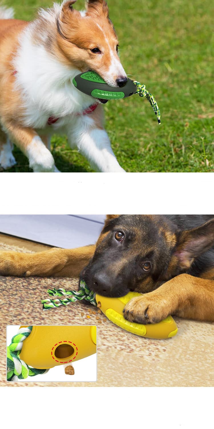 Tpr Puzzle Treat Dog Toys Blue Green Yellow thumbnail 4