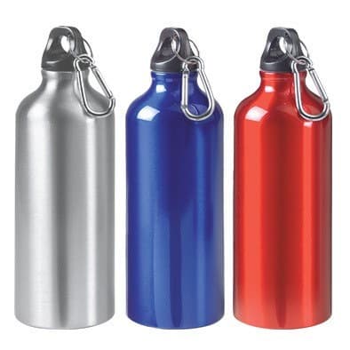 25 Oz Aluminum Water Bottle Flask With Carabiner thumbnail 6
