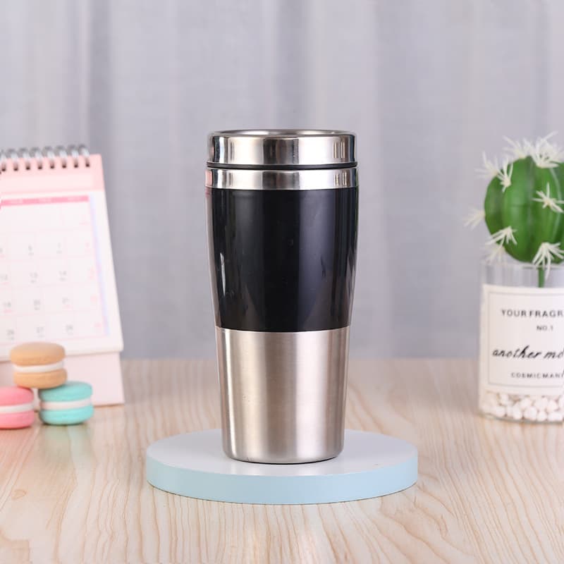 Stainless steel double beer mug thumbnail 2