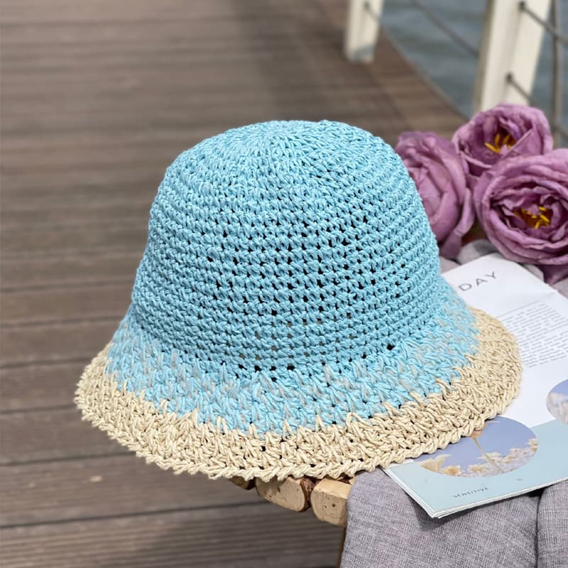 Hand-woven sunscreen fisherman hat thumbnail 4