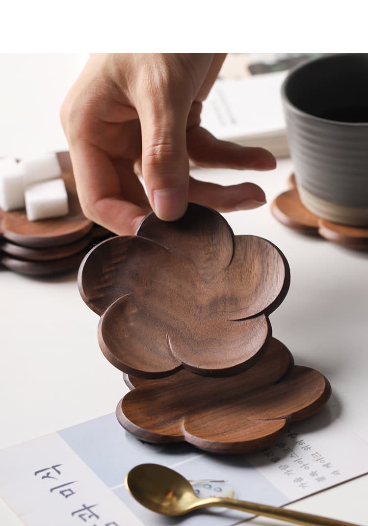 Black Walnut Wooden Cup Coaster thumbnail 2