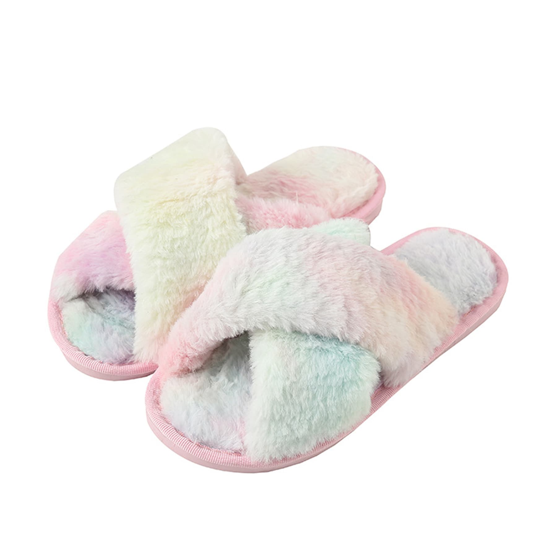 Women'S Cross Soft Plush Slippers