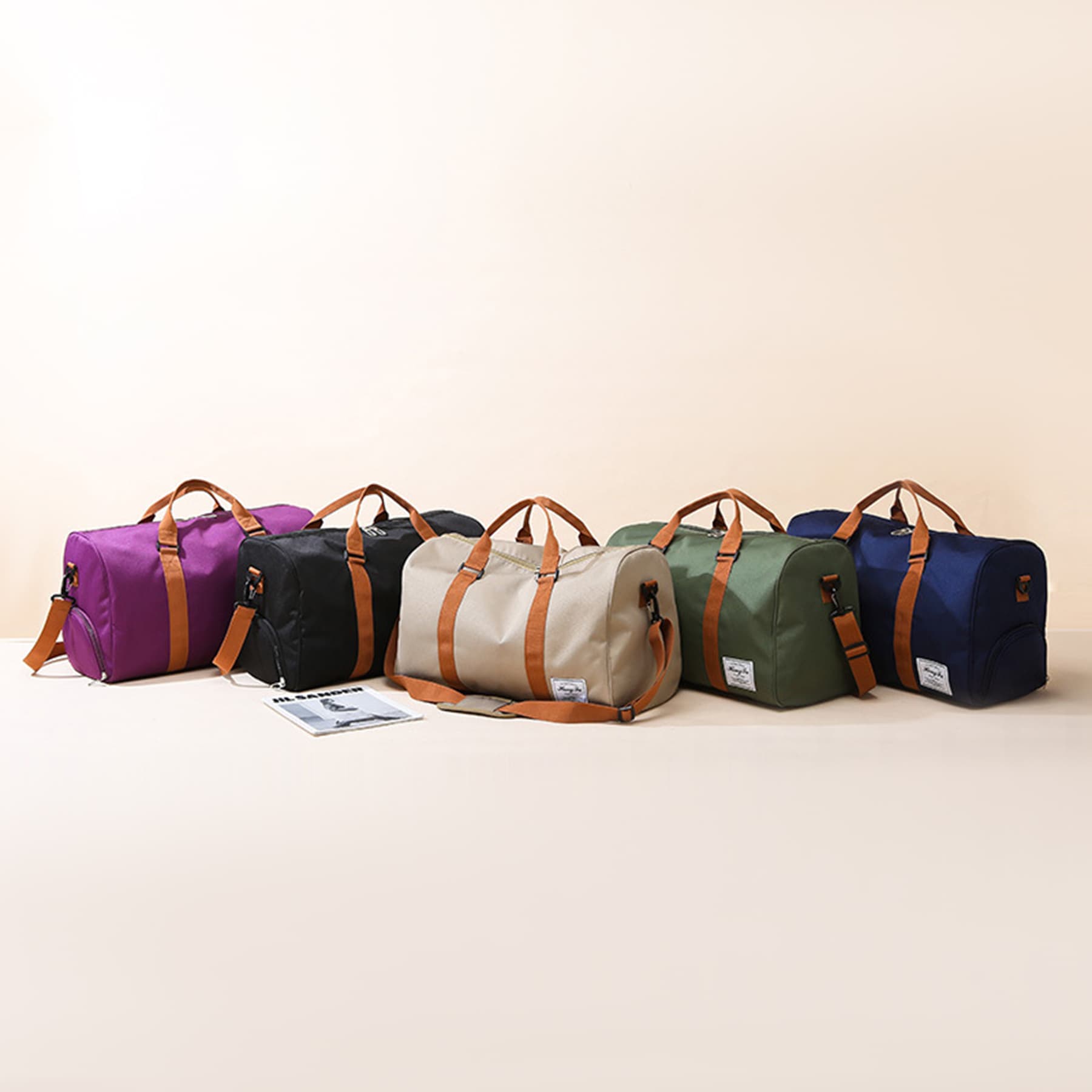 Multi Pocket Sports Duffel Bag With Shoes Compartment