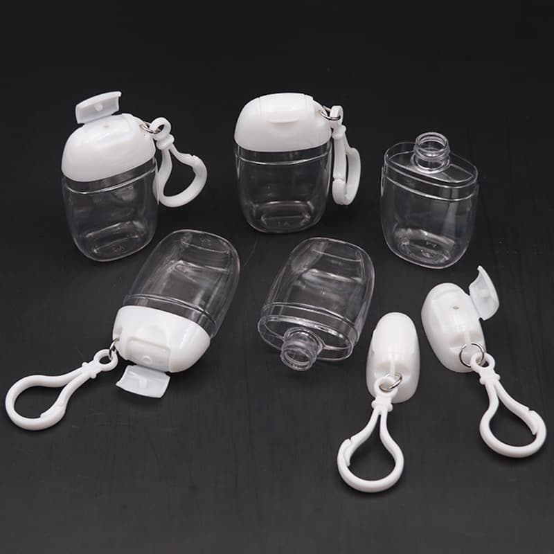 30ml Plastic Sanitizer Dispenser Bottle with Hook thumbnail 2