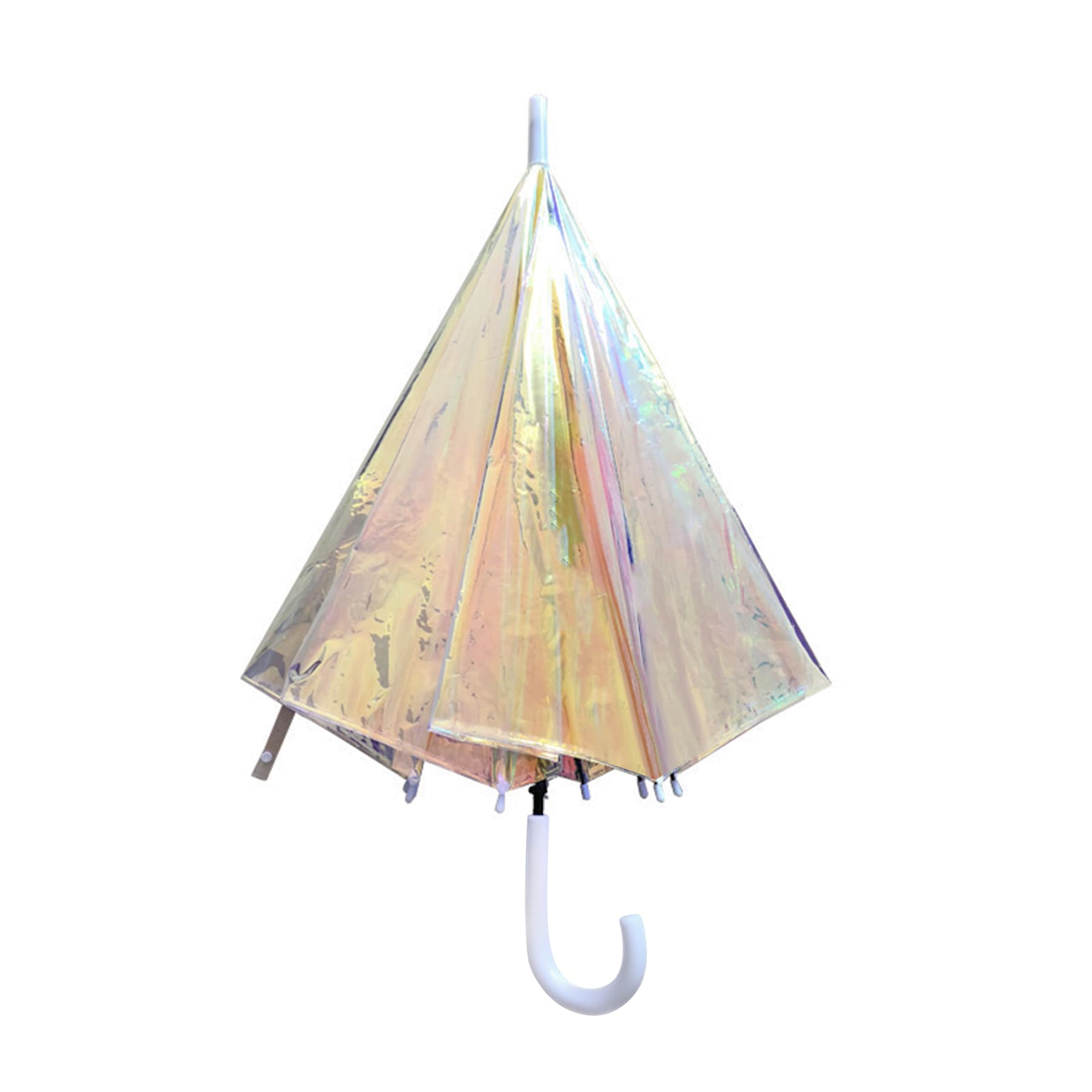 Holographic Iridescent Transparent Umbrella thumbnail 2