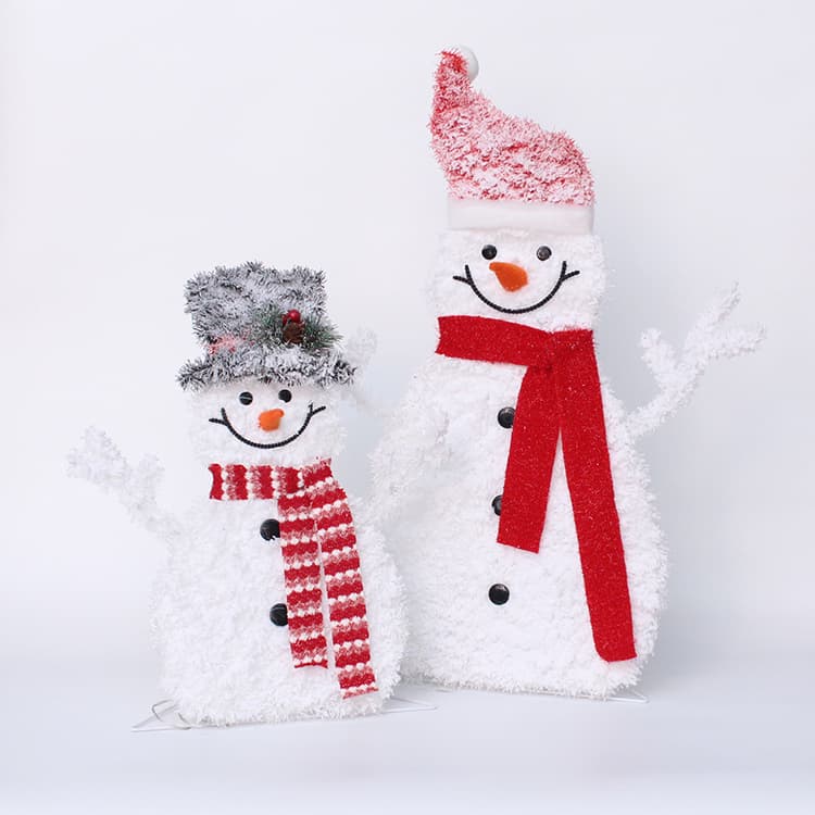 12 Led Light Up Snowman Family Set Of 3