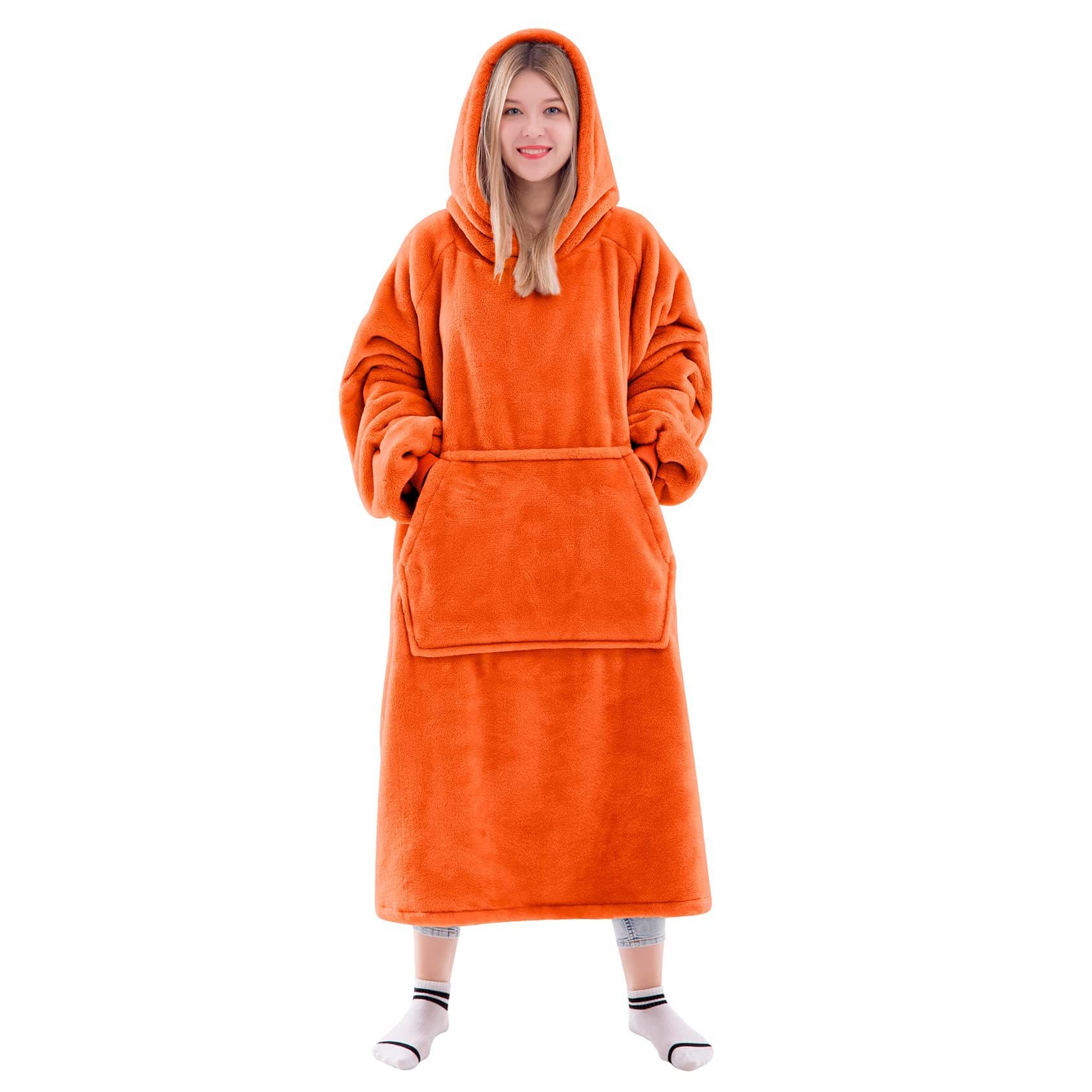 Oversized Microfiber & Sherpa Wearable Blanket thumbnail 7
