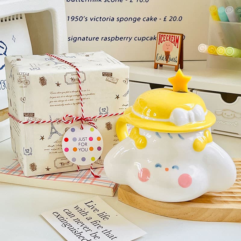 17OZ Ceramic C Spoon & Breakfast Mug with Straw thumbnail 5