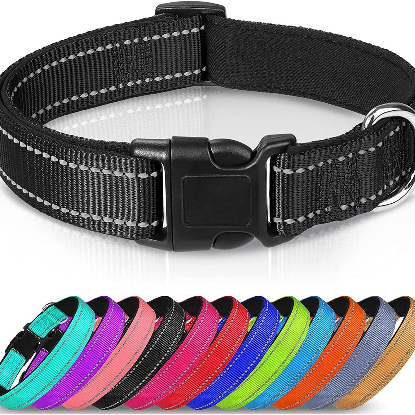Dog Collar,8 Colors, Breathable Nylon Pet Collar Adjustable thumbnail 5
