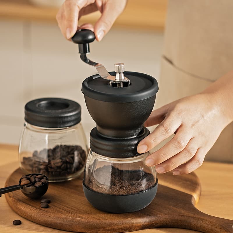 Manual Coffee Grinder Mill with Glass Jar thumbnail 5