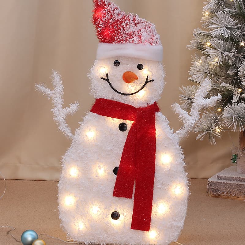 12 Led Light Up Snowman Family Set Of 3 thumbnail 3