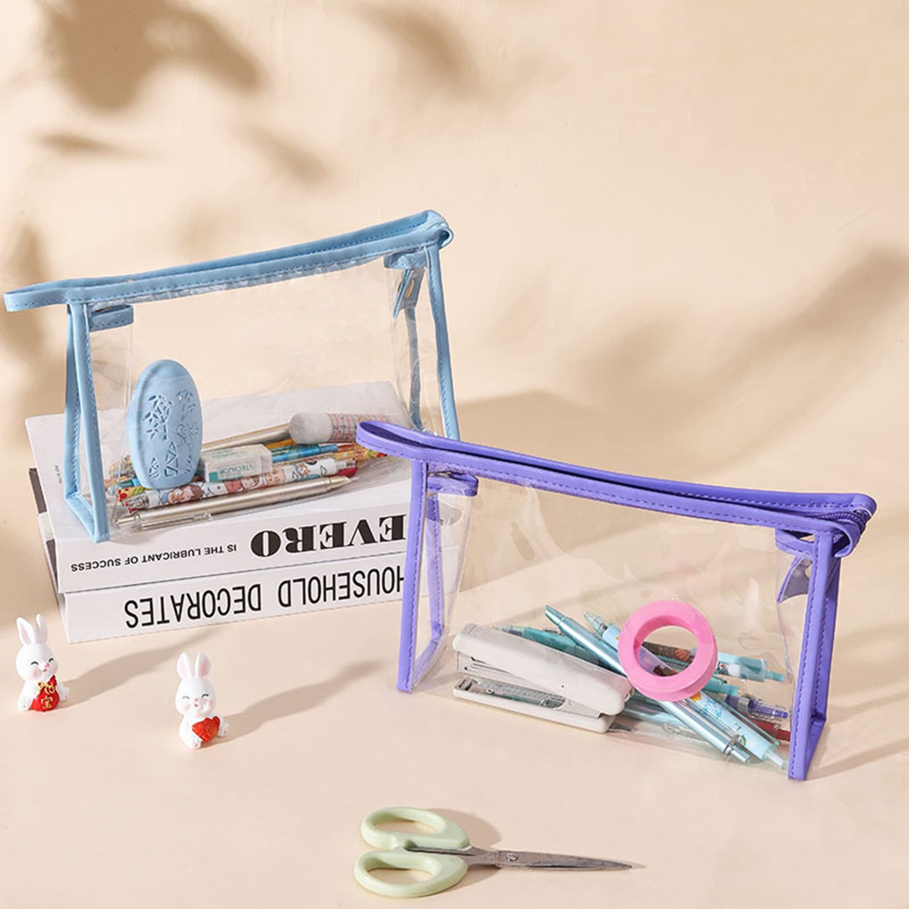 PVC Waterproof Cosmetic Bag with ZipperTransparent thumbnail 11