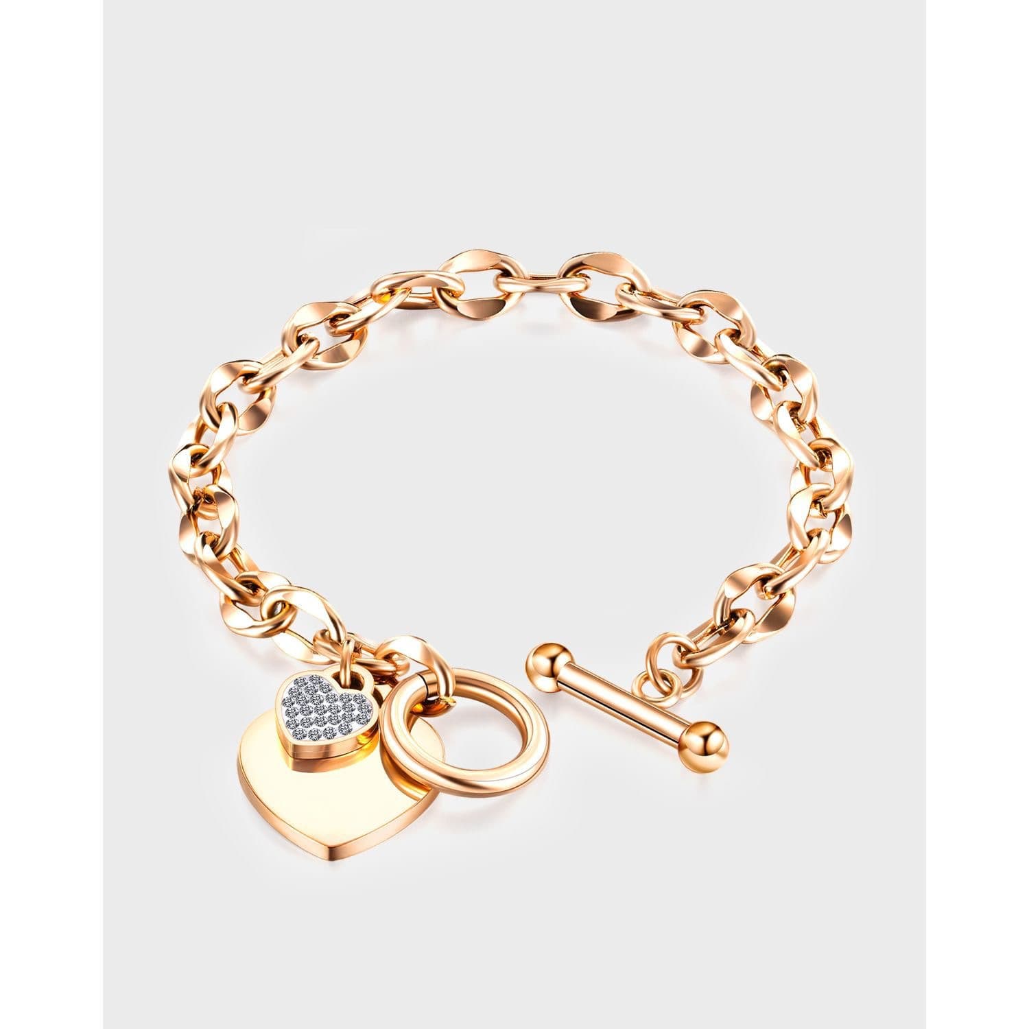 Oval Chain Link Stainless Steel Bracelet thumbnail 3