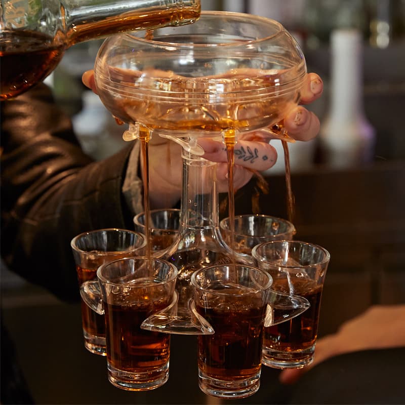 6 Shots Glass Dispenser And Holders thumbnail 6