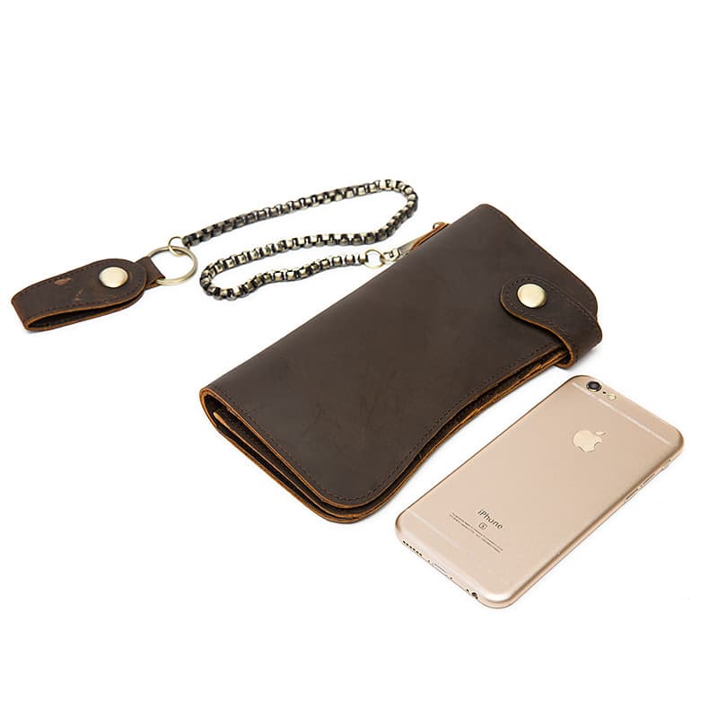 Embossed Dragon Pattern Multi Clip Leather Wallet thumbnail 3