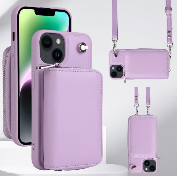 PU Cell Phone Case Crossbody Bag Wallet with Card Slots thumbnail 5