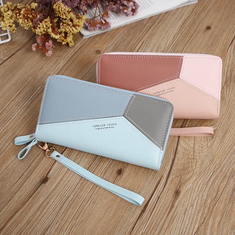 Long Large Capacity Double Zippered Women’s Wallet thumbnail 6