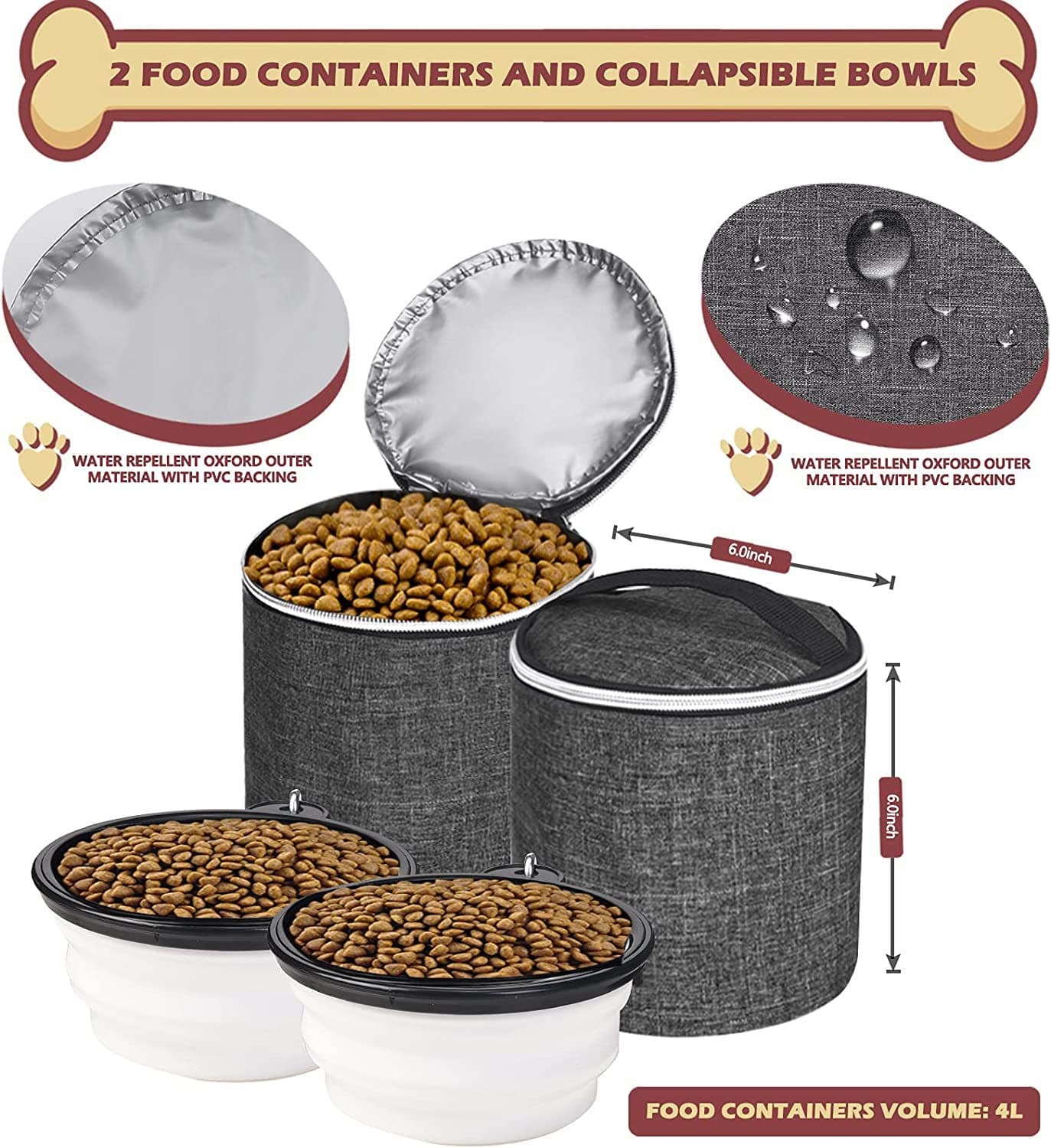 Outdoor Backpack Cat Food And Dog Food Collection Bag thumbnail 4