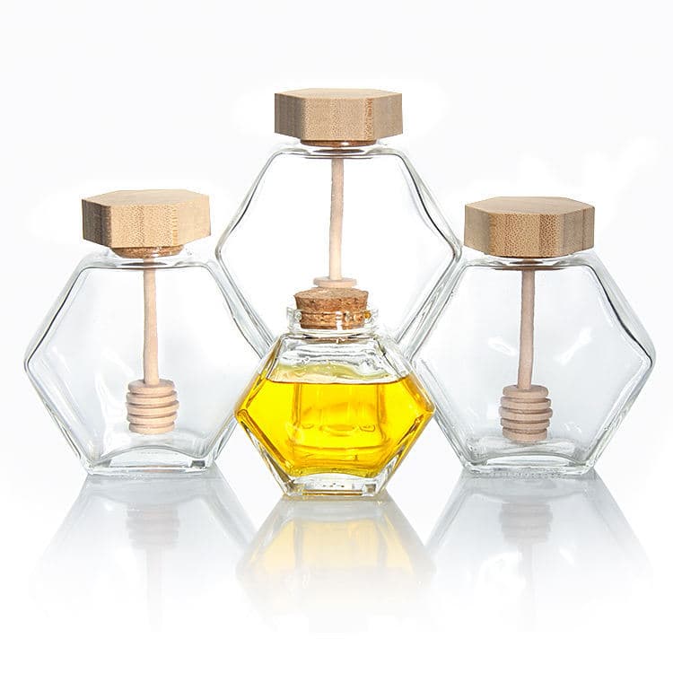 Honey Jar Custom Hexagonal Glass thumbnail 3